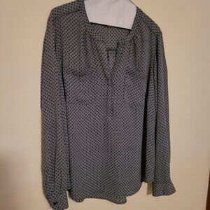 Navy Geo-Pattern Top